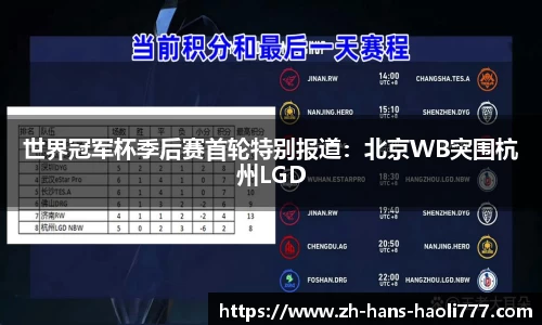 世界冠军杯季后赛首轮特别报道：北京WB突围杭州LGD